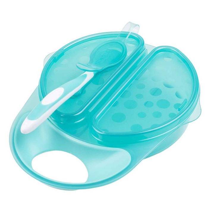 DR. BROWN'S TRAVEL FRESH BOWL& SPOON 4m+, 1 PACK TURQUOISE
