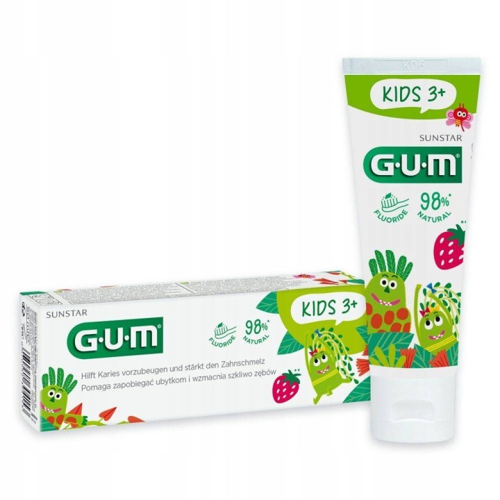 GUM KIDS TOOTHPASTE STRAWBERRY 3+ 50ml