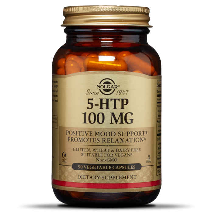 Solgar 5-HTP (5-Hydroxytryptophan) 100mg x 90 Capsules - Positive Mood Support & Promotes Relaxation
