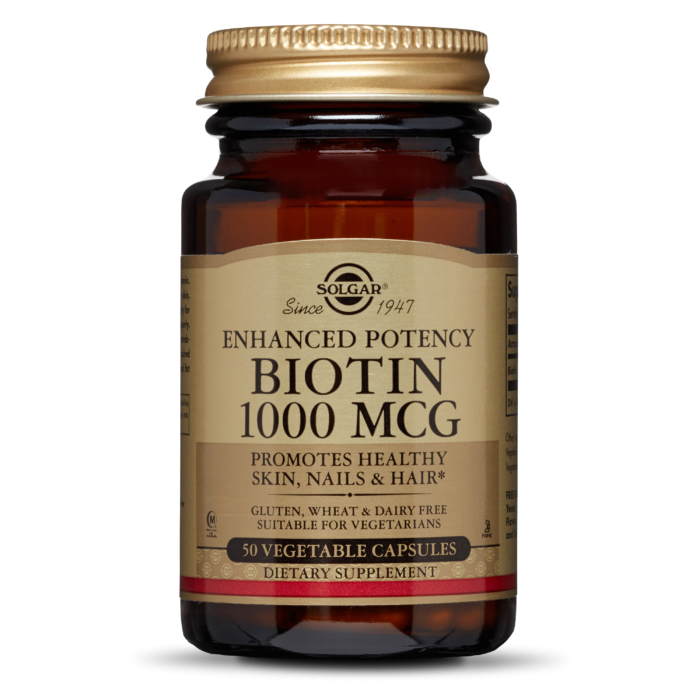 Solgar Biotin 1000μg x 50 Capsules - Promotes Healthy Skin, Nails & Hair