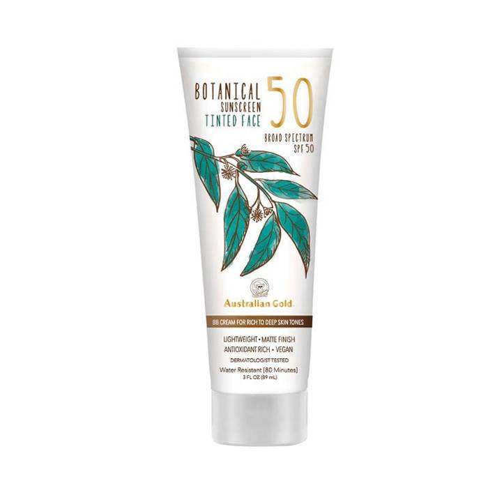 Australian Gold Botanical SPF50 Tinted Rich To Deep Skin Tones x 89ml