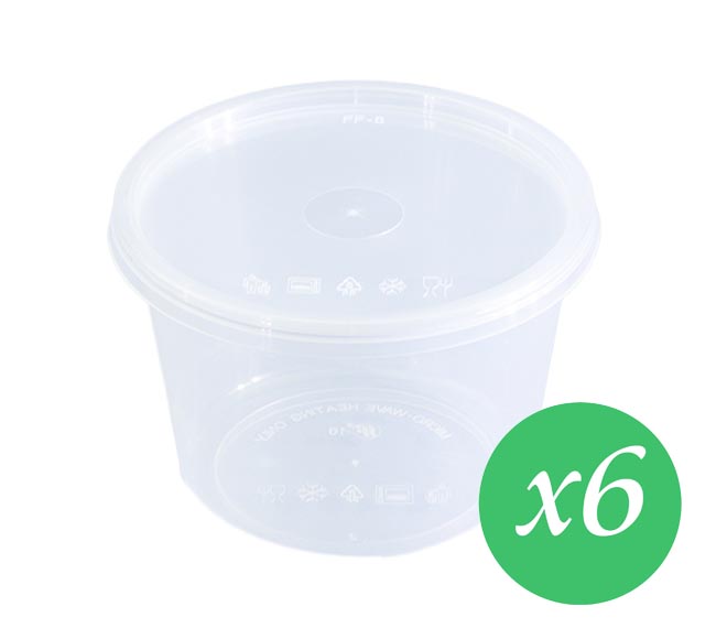 CATERWAYS frigo round container 600cc & lid 6pcs