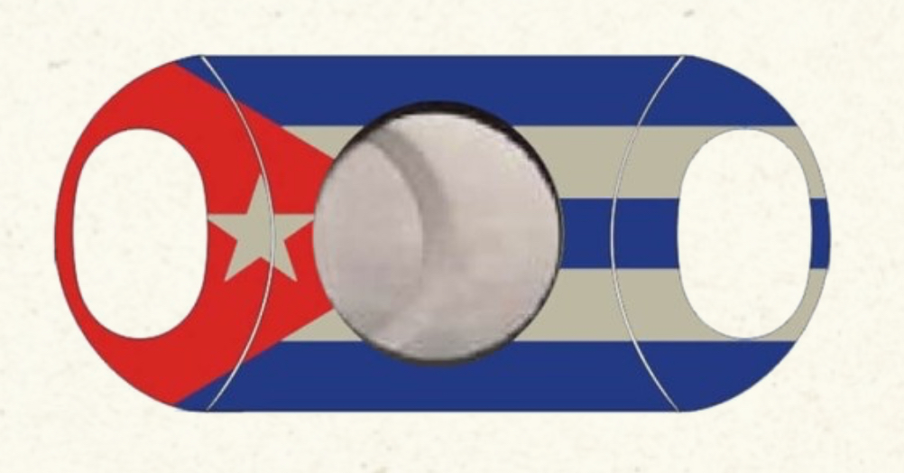 Cigar Cutter 80 ring  80  Cuban Flag