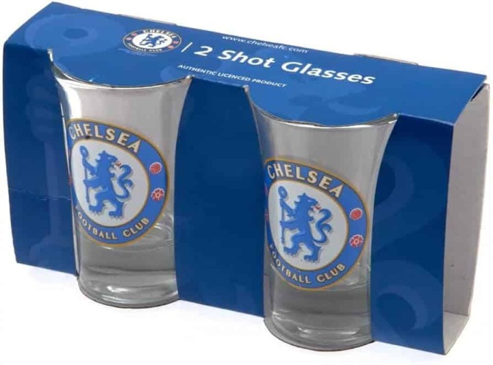 CHELSEA FC 2 PACK SHOT GLASSES