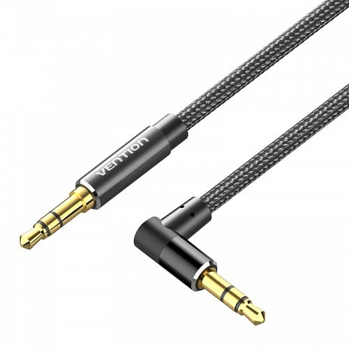 VENTION AUDIO 3.5mm M-M CABLE BRAIDED RIGHT ANGLE 1.5M