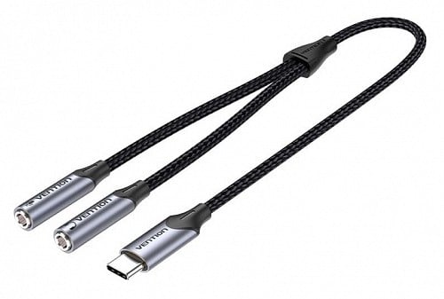 VENTION AUDIO CONVERTER USB-C TO 2 X3.5MM TRS CABLE 0.3M BGPHY