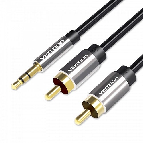 VENTION AUDIO 3.5mm TO 2RCA M-M CABLE METAL 3.0m