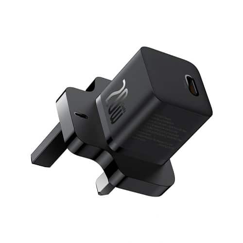 BASEUS CHARGER WALL 20W USB-C BLACK