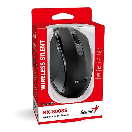 GENIUS MOUSE WIRELESS SILENT NX-8008S BLACK