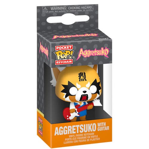 FUNKO POP KEYCHAIN! AGGRETSUKO WITH GUITAR FIGURE