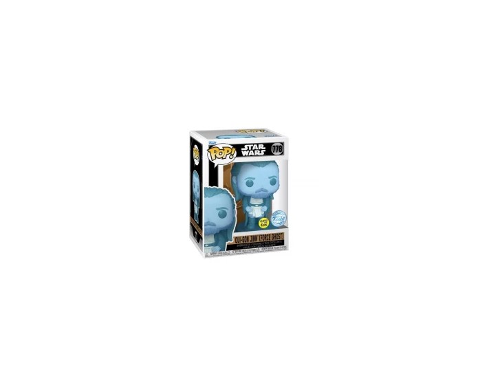 POP FUNKO! STAR WARS: QUI GON JINN FORCE GHOST GLOWS IN THE DARK SPECIAL EDITION FIGURE