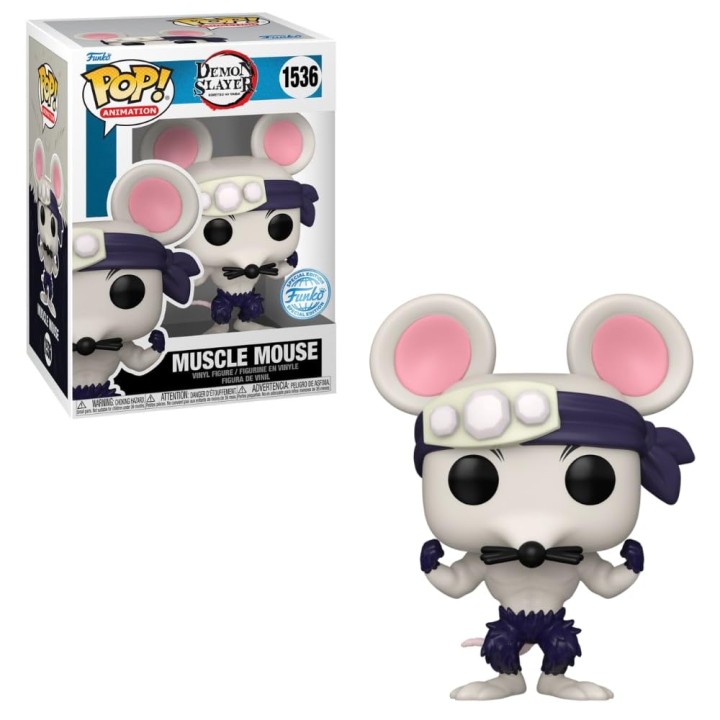 POP FUNKO! ANIMATION: DEMON SLAYER MUSCLE MOUSE FLOCKED SPECIAL EDITION FIGURE
