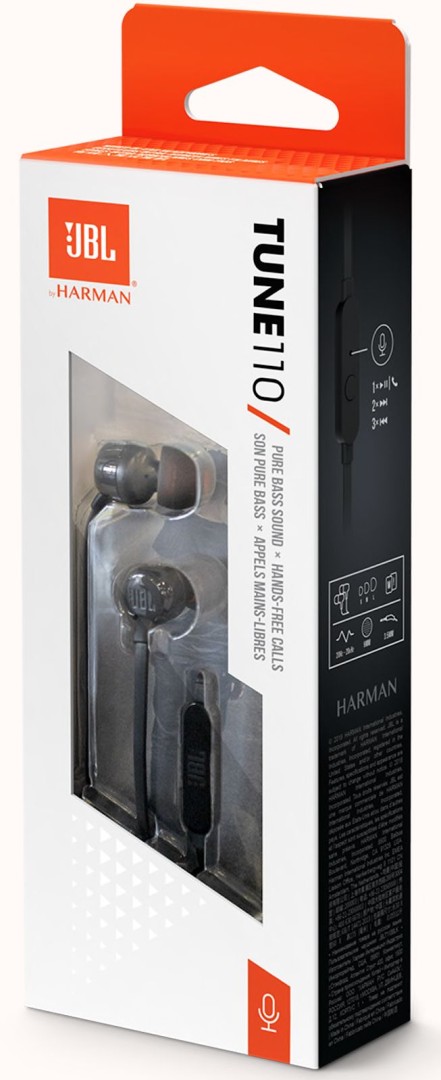 JBL EARPHONES WITH MIC BLK