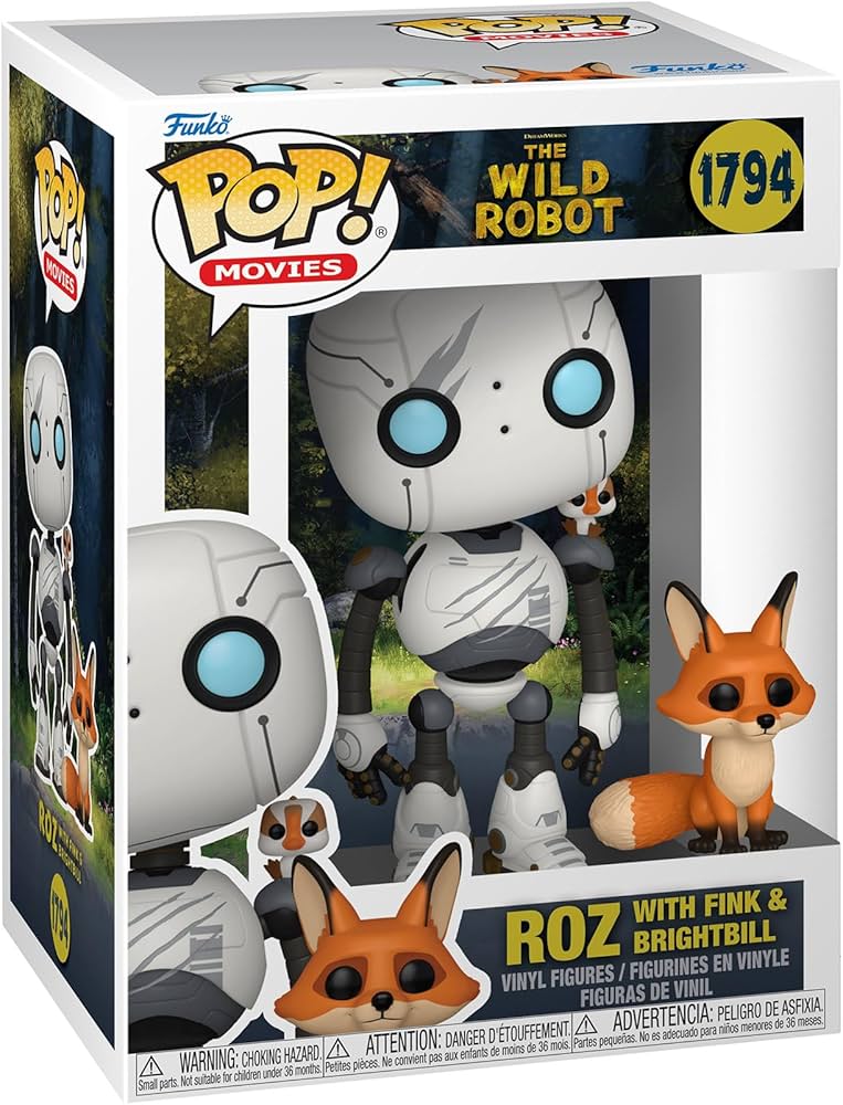 POP FUNKO! MOVIES: THE WILD ROBOT ROZ WITH BRIGHTBILL AND FINK FIGURE