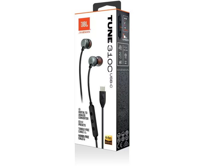 JBL TUNE 310C USB C EARPHONES BLACK