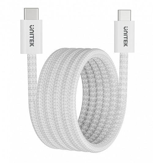 UNITEK USB C TO USB C CABLE 100W 1M WHITE
