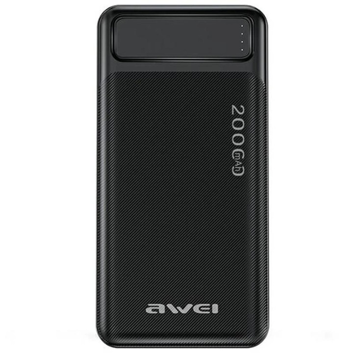 AWEI P6K POWERBANK 20000mAh 2.1A FAST CHARGING 2 X USB BLACK