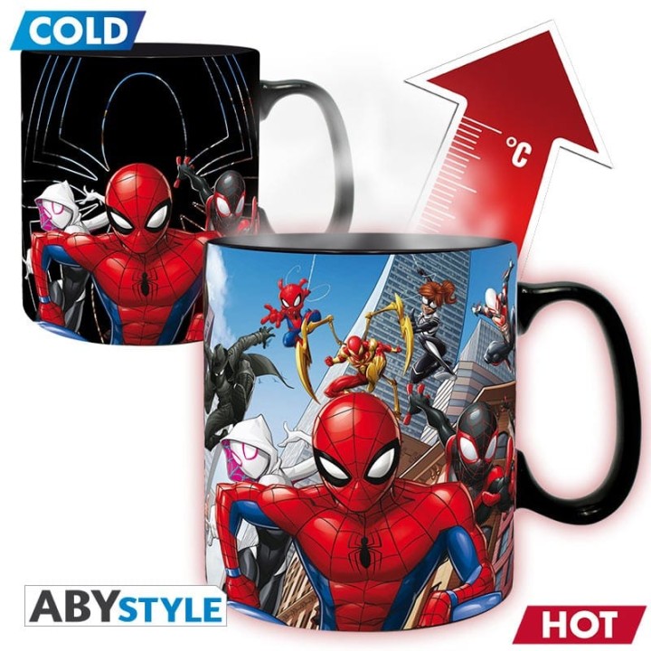 ABYSSE SPIDERMAN MULTIVERSE HEAT CHANGE MUG 460ml
