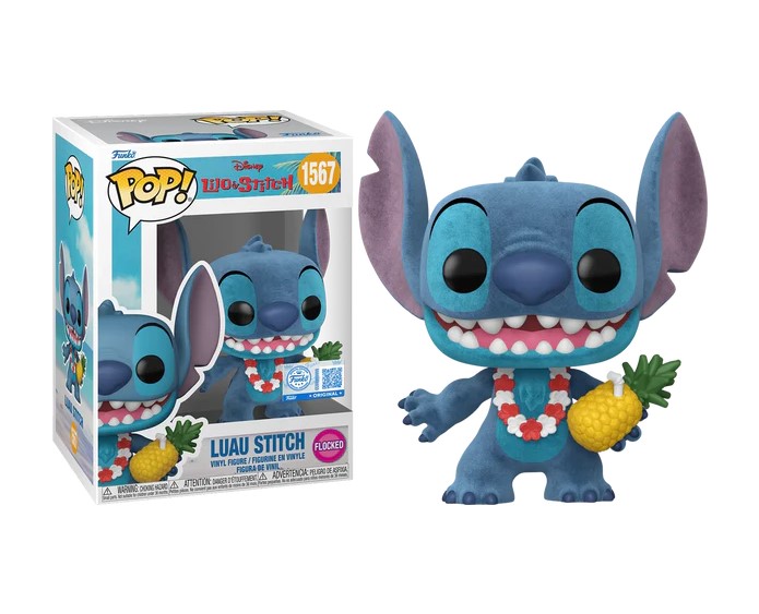 POP FUNKO! DISNEY: LILO AND STITCH LUAOU STITCH FLOCKED SPECIAL EDITION FIGURE