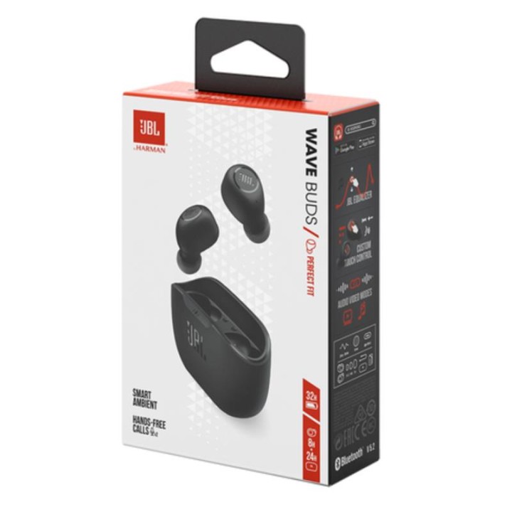 JBL WAVE BUDS BLUETOOTH EARPHONES BLACK