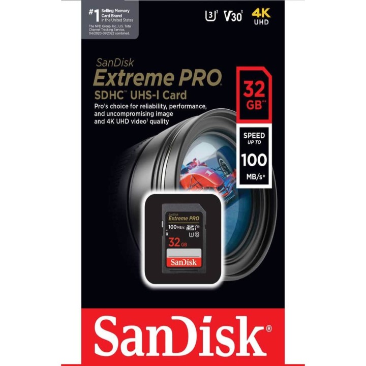 SANDISK EXTREME PRO SDHC UHHS-I CARD 32GB
