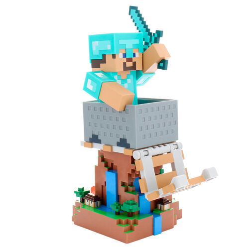 EXG CABLE GUYS MINECRAFT DIAMOND STEVE PHONE AND CONTROLLER HOLDER