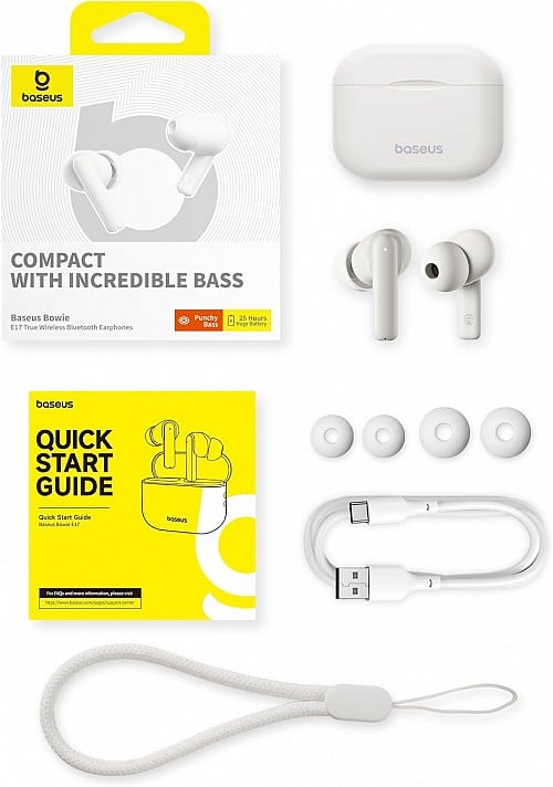 BASEUS HEADPHONES IN EAR TWS BOWIE E17 WHITE