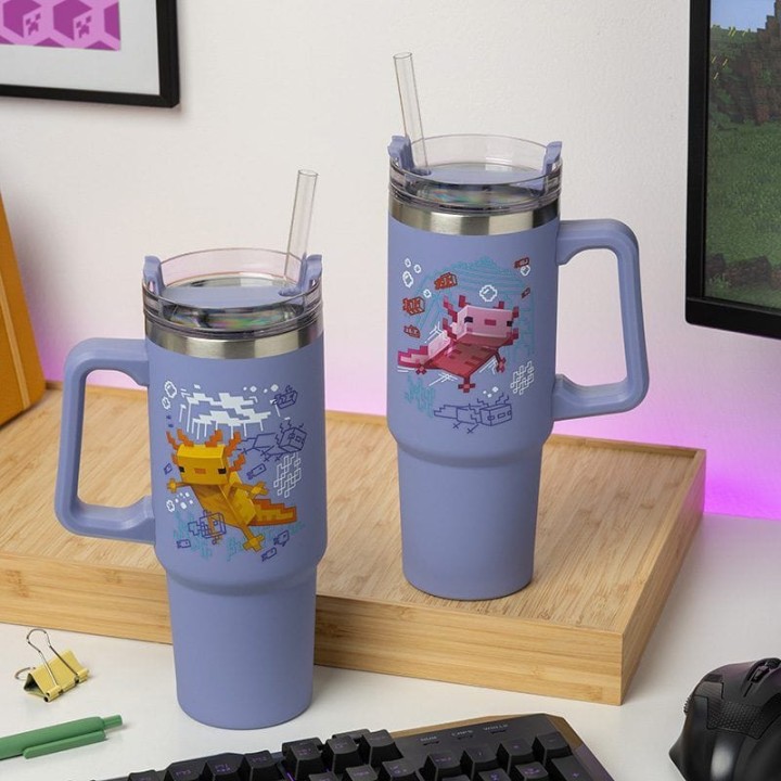 PALADONE MINECRAFT PURPLE MULTIWAY TRAVEL CUP STRAW 900ml
