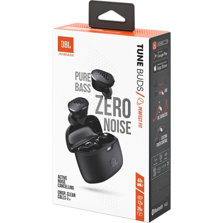 JBL TUNE BUDS BLUETOOTH EARPHONES BLACK ZERO NOISE