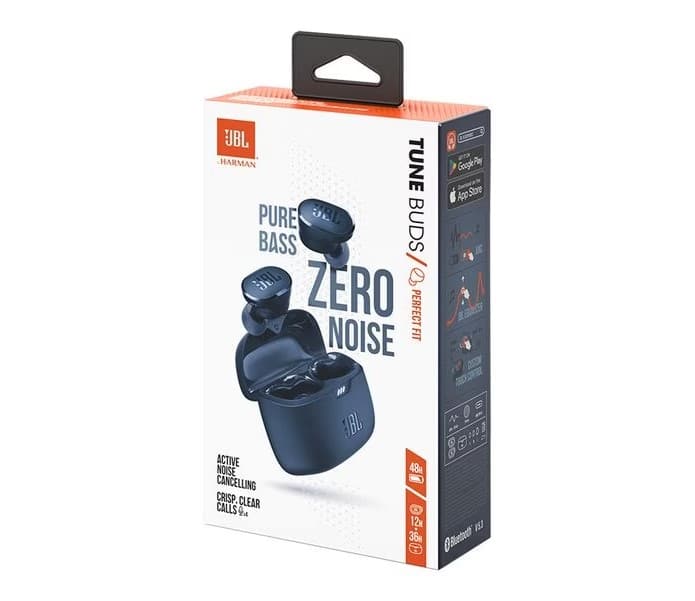 JBL TUNE BUDS BLUETOOTH EARPHONES BLUE ZERO NOISE