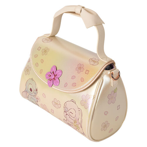 LOUNGEFLY DISNEY STITCH AND AND ANGEL CUTE BOW HANDLE CROSSBODY BAG