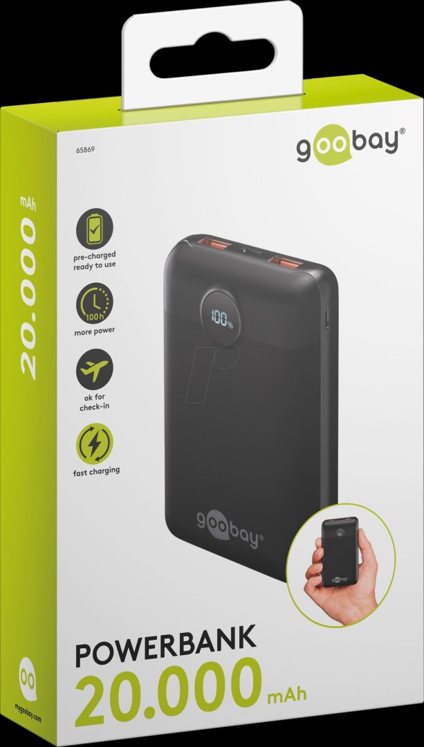 GOOBAY POWERBANK 20000mAh BLACK