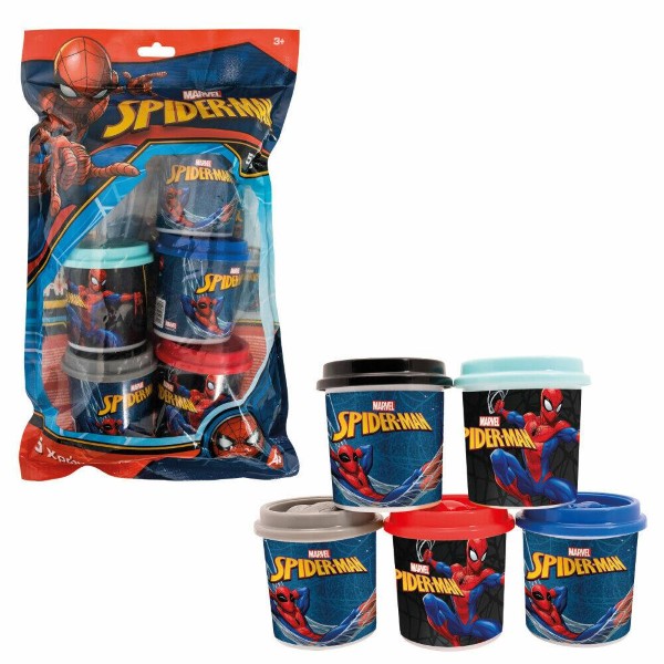 5 ΒΑΖΑΚΙΑ ΠΛΑΣΤΕΛΙΝΗΣ 4OZ ΣΕ ΣΑΚΟΥΛΑΚΙ SPIDERMAN