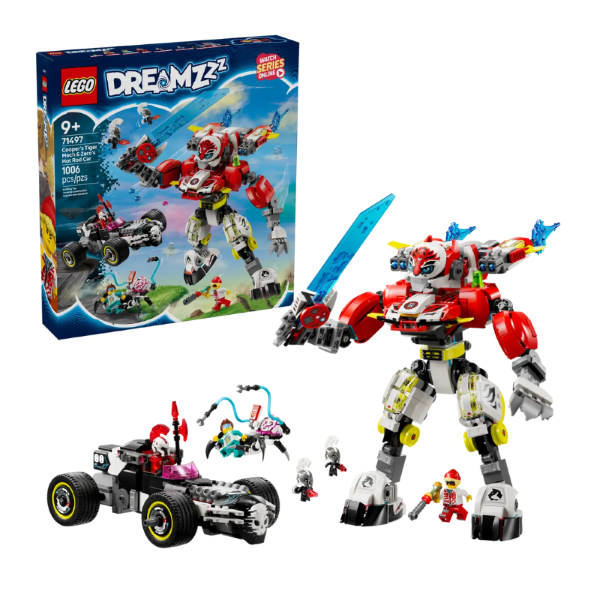 LEGO DREAMZzz - COOPER'S TIGER MECH & ZERO'S HOT ROD CAR