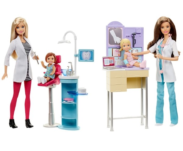 BARBIE SET EPAGGEL. ME PAIDAKIA & ZOAKIA (5 SXEDIA)