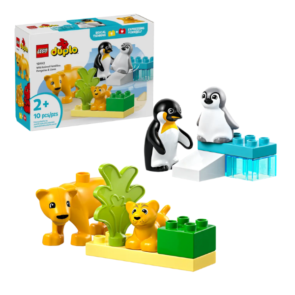 LEGO DUPLO - WILD ANIMAL FAMILIES: PENGUINS & LIONS