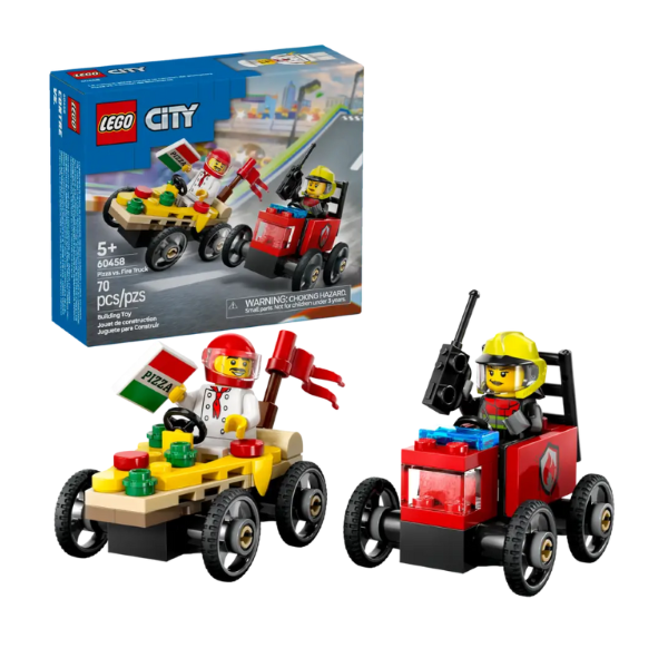 LEGO CITY - PIZZA VS. FIRE TRUCK RACE CAR PACK