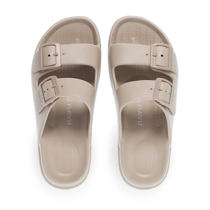 Parex Beige Women's Beach Flip Flops With 2 Luofu S2024 (11829034) 39