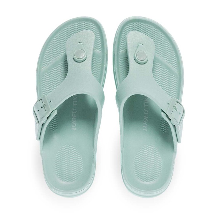 Parex Women's Turquoise S2025 Slip-On Comfort Sandals with Adjustable Strap, Size 41