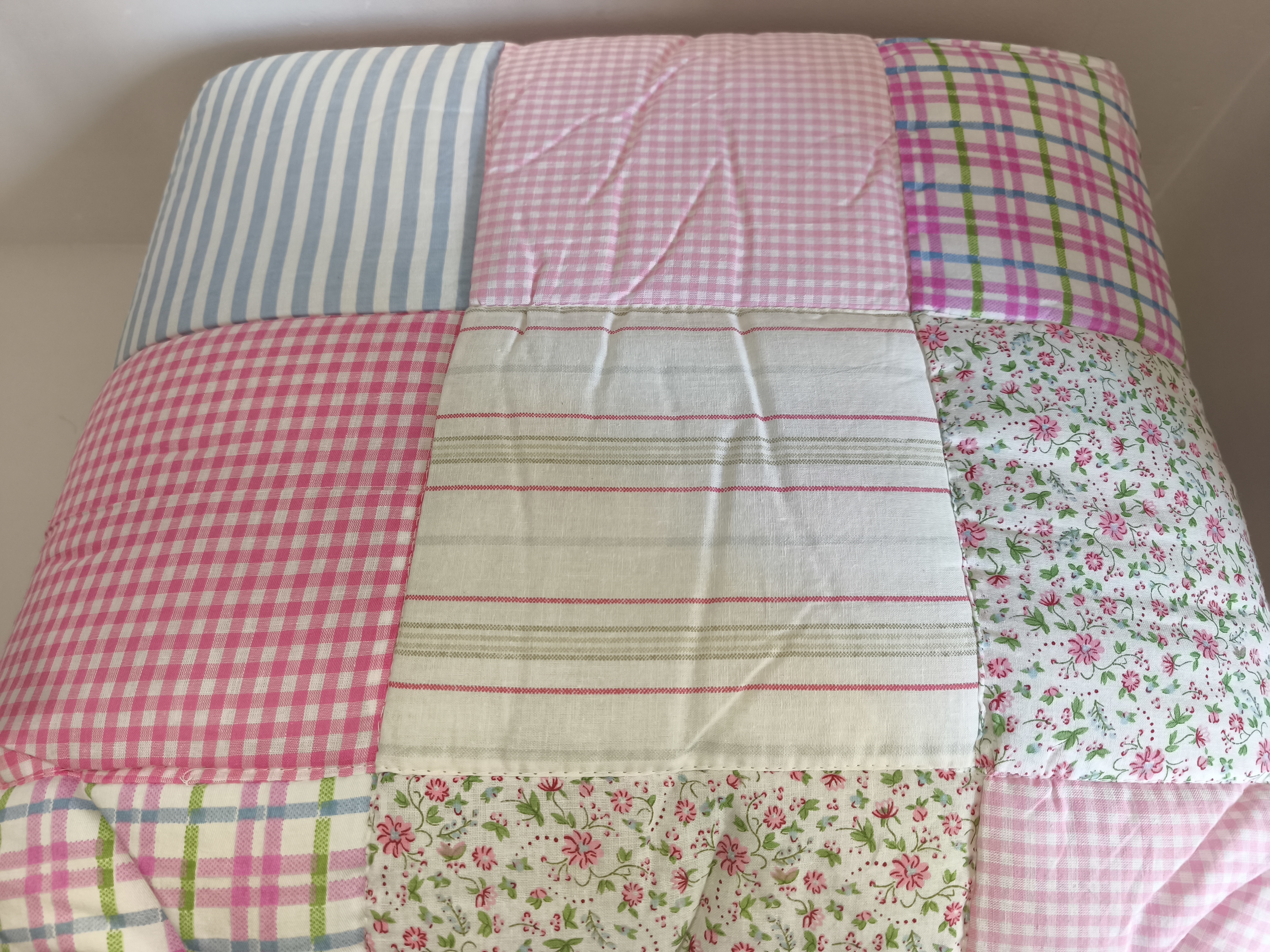 Bedspread  Chic Mandalena In Patchwork Pink 240 X 260 Cm  100% Cotton
