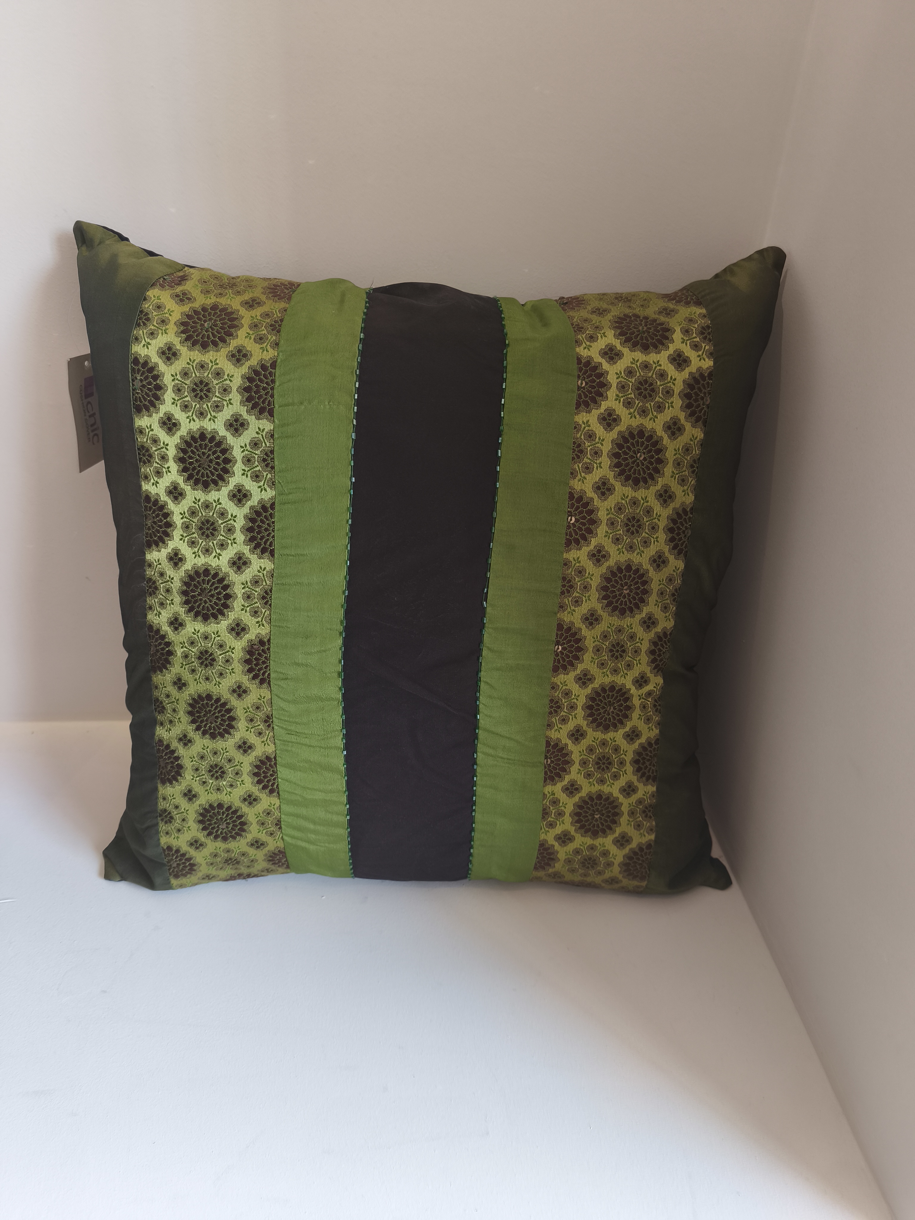 Cushion Cover  Victoria Gr/Br  45 X 45 Cm  100% Polyester