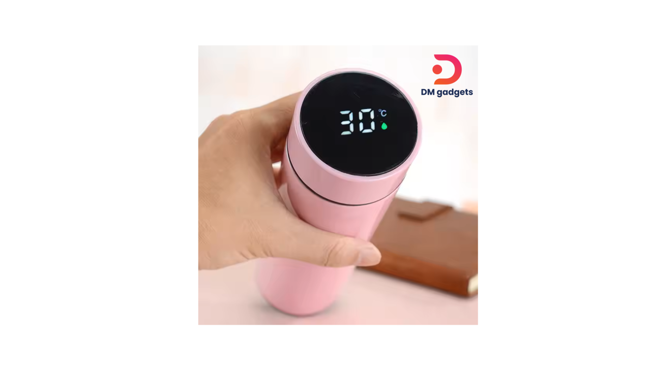 #606D#NGTV-18®Thermos flask | Stainless steel | 450 ml | With tea filter with LED display | Pink