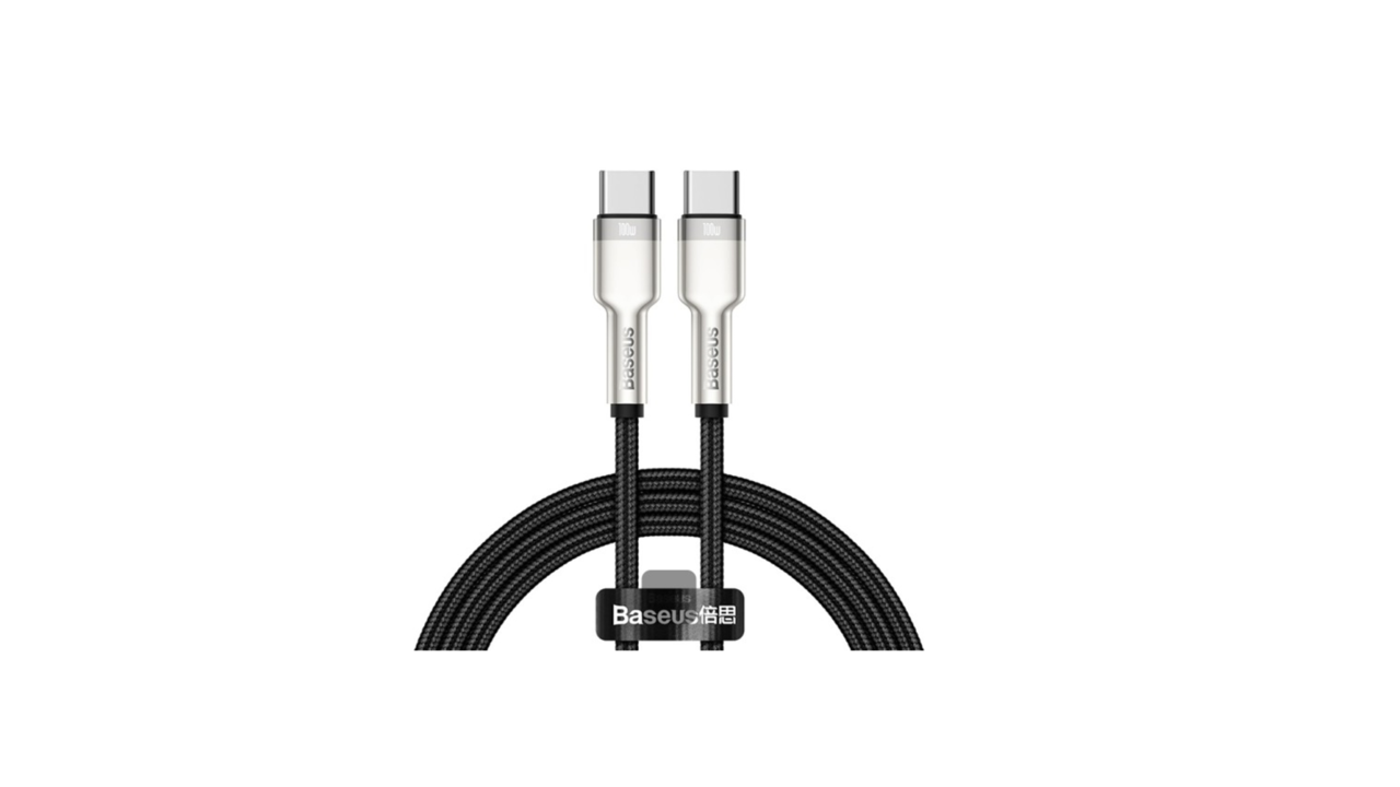 Baseus® Cafule Series Metal Data Cable Type-C to Type-C 100W 2M – Black