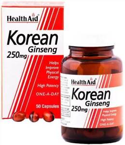 Health Aid Korgin Korean Ginseng for Physical Energy 50 Capsules