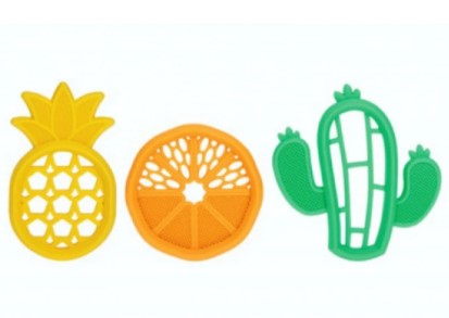 Nuby Silicone Fruit Teether Orange/Pineapple/Cactus