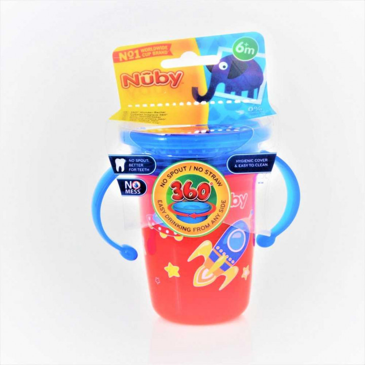 Nuby 360 Baby Bottle With Cover 240Ml