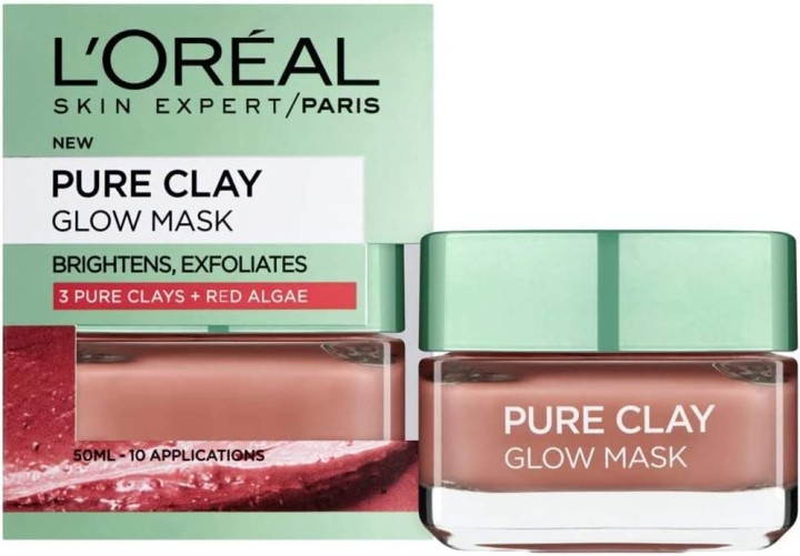 L'Oreal Face Mask With Clay Pure Clay Glow 50Ml 1pc