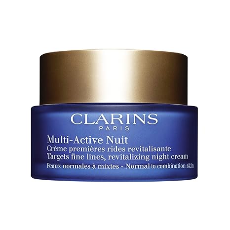 Clarins Multi Active Night Cream Caremulti Tasking Anti Aging Moisturizertargets Fine Linesrevitalizes, Tones And Nourisheshydrates And Smoothesnormal To Combination Skin Types1.6 Ounces