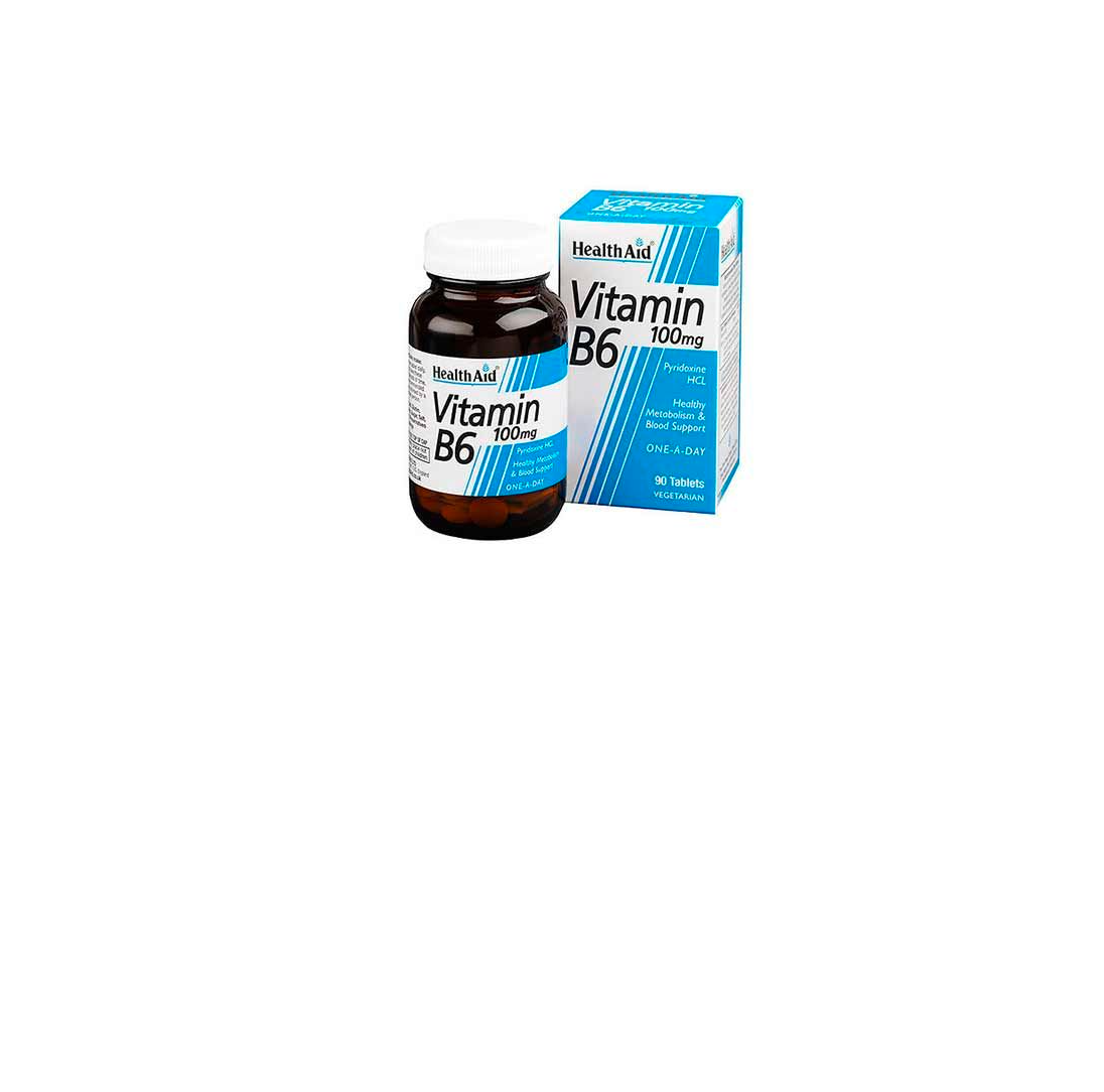 Health Aid Vitamin B6 100mg 90 tablets vegan