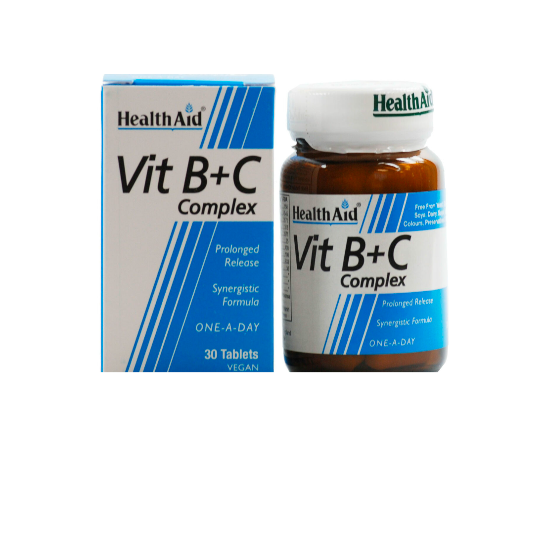 Health Aid Vit B+C complex 30 tablets vegan
